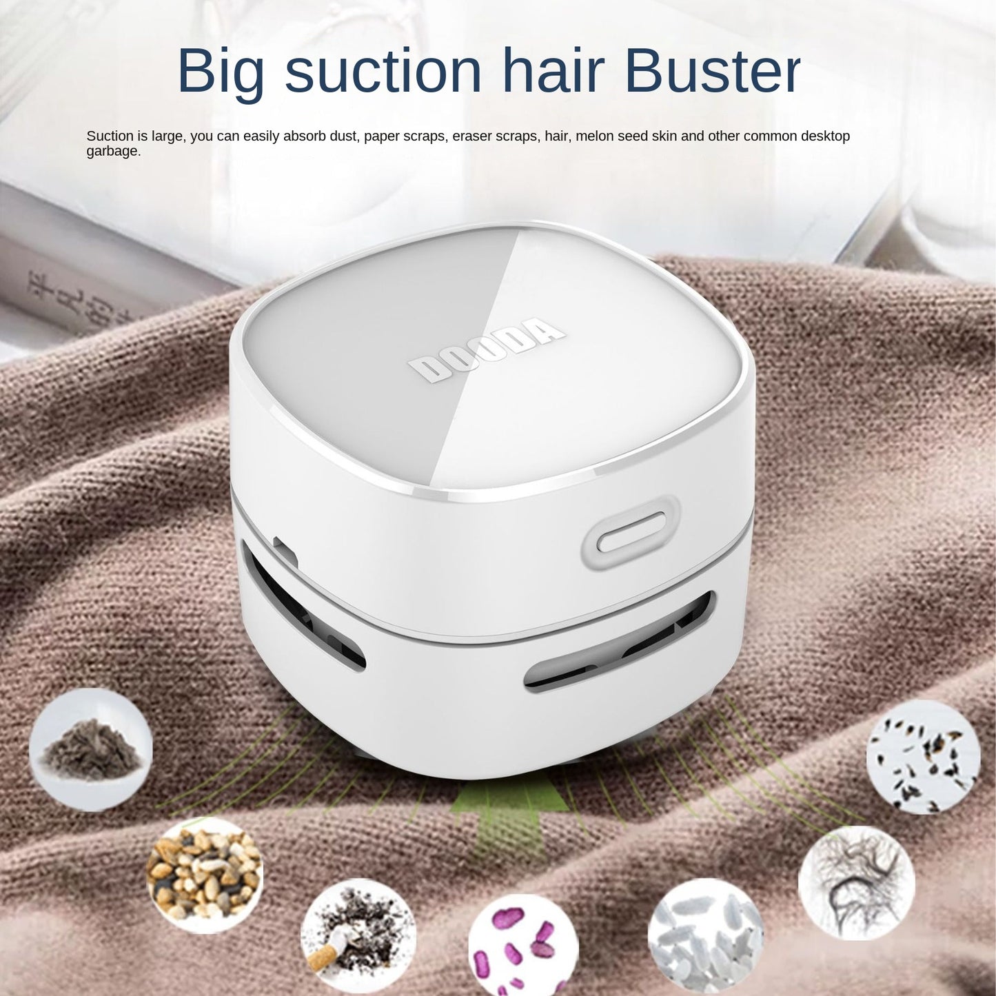 Mini Desktop Vacuum Cleaner - Portable Cordless Handheld