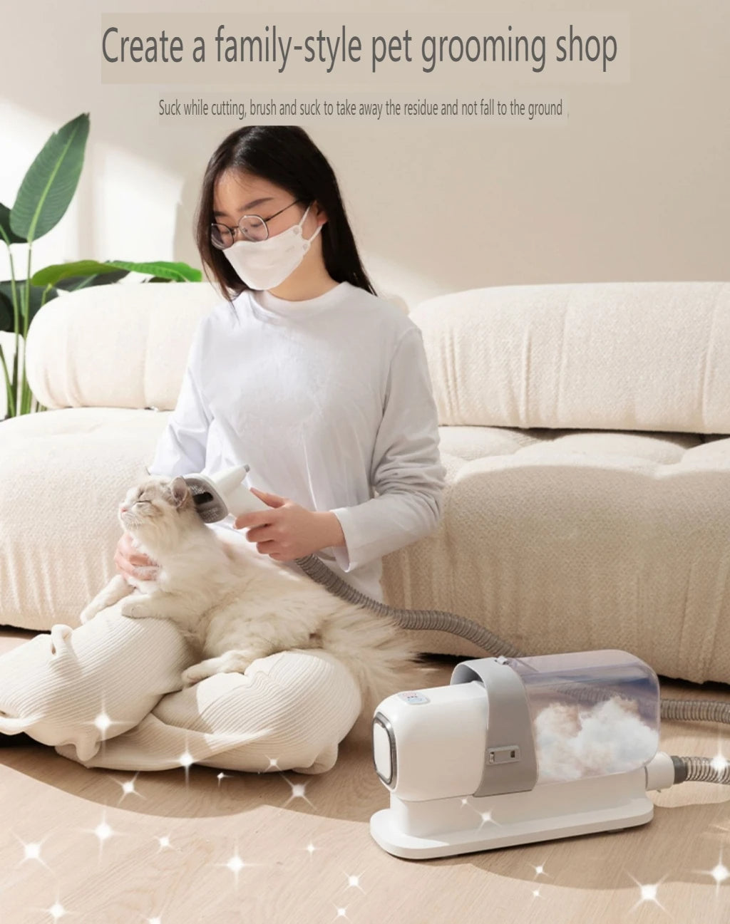 Pet Grooming Vacuum Kit